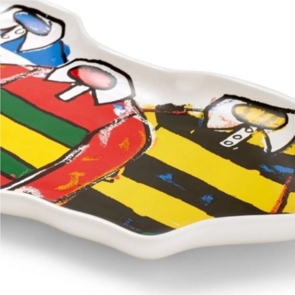 Rowing Blazers LIMITED EDITION Rugby Stripe Shirts Ceramic Stoneware Tray - Picture 3 of 11